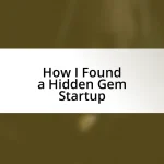 How I Found a Hidden Gem Startup